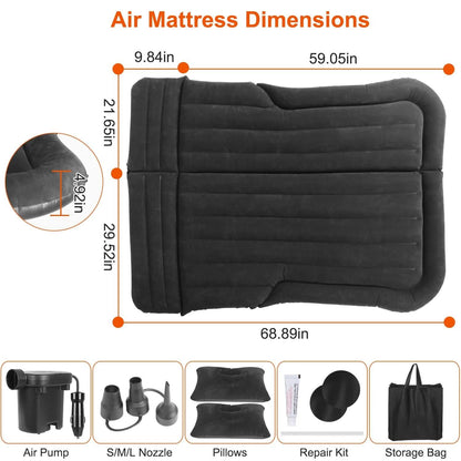 Inflatable SUV Air Mattress Thickened Camping Bed Cushion with Pillow - A-1 Thread Vault