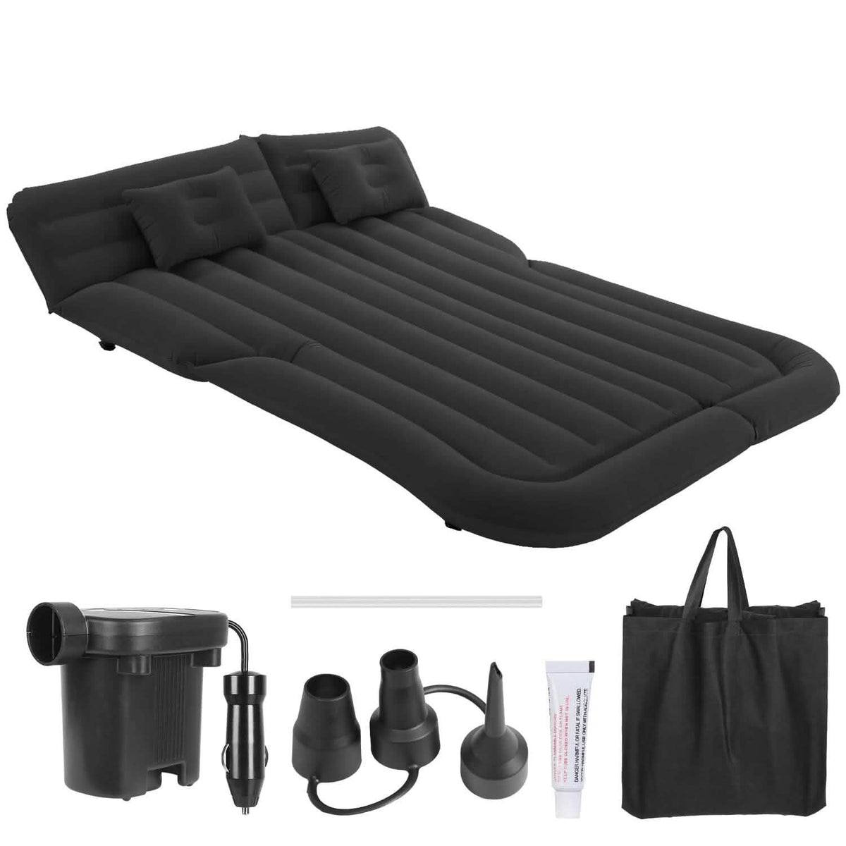 Inflatable SUV Air Mattress Thickened Camping Bed Cushion with Pillow - A-1 Thread Vault