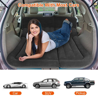 Inflatable SUV Air Mattress Thickened Camping Bed Cushion with Pillow - A-1 Thread Vault