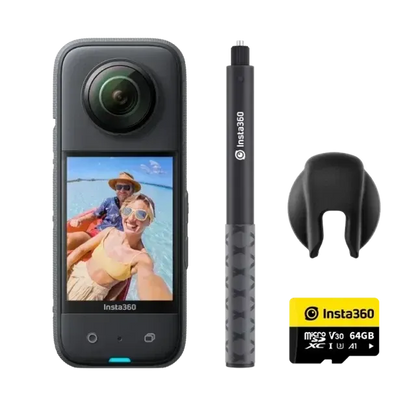 Insta360 X3 64GB Vlog Kit - 360 Action Camera with 5.7K 360, 4K Single-Lens Camera, Waterproof (Refurbished) - A-1 Thread Vault
