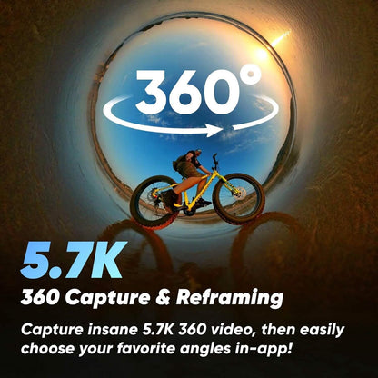 Insta360 X3 64GB Vlog Kit - 360 Action Camera with 5.7K 360, 4K Single-Lens Camera, Waterproof (Refurbished) - A-1 Thread Vault