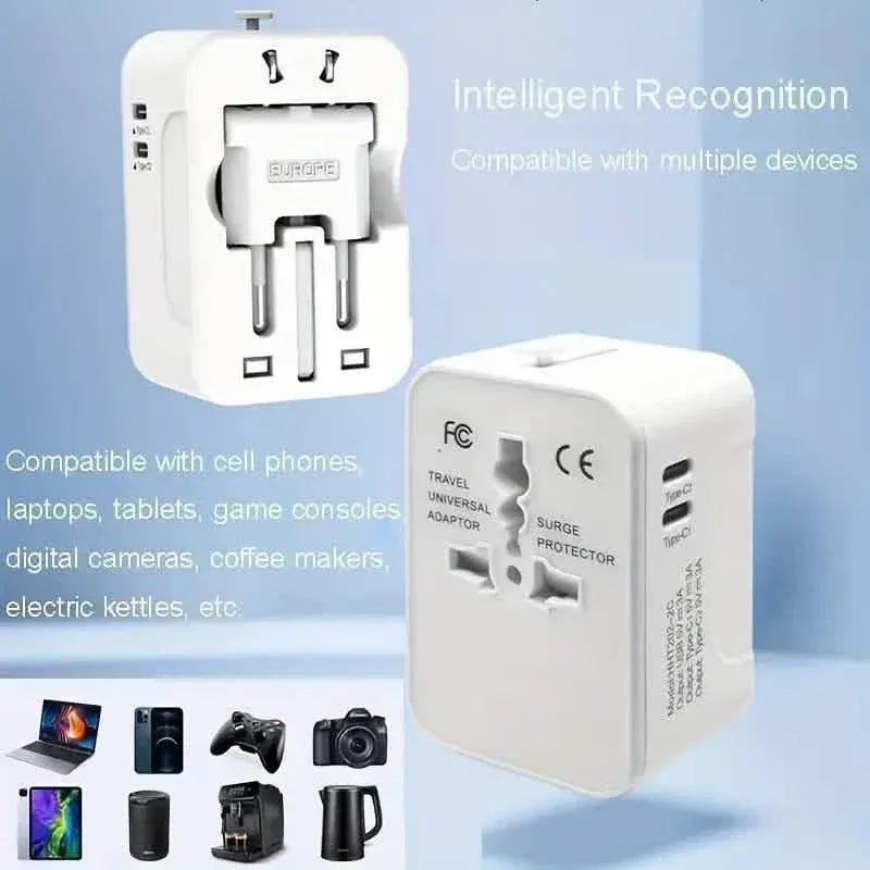 International Portable Worldwide All-in-One Plug Travel Adapter Converter for USA EU UK AUS - A-1 Thread Vault