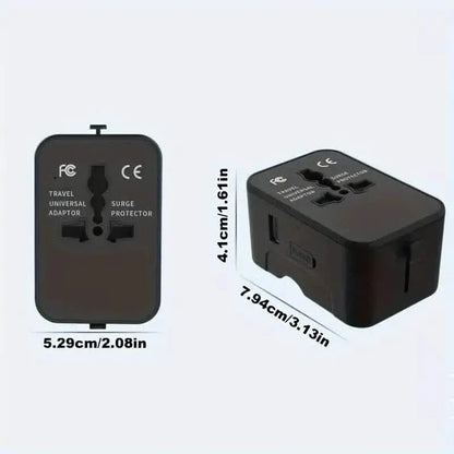 International Portable Worldwide All-in-One Plug Travel Adapter Converter for USA EU UK AUS - A-1 Thread Vault