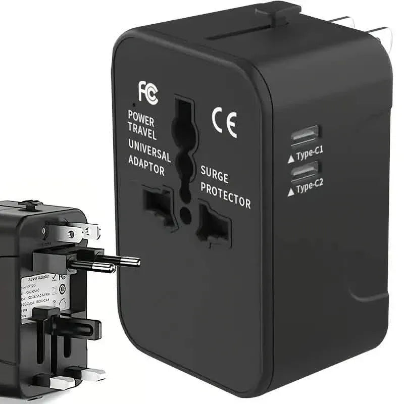 International Portable Worldwide All-in-One Plug Travel Adapter Converter for USA EU UK AUS - A-1 Thread Vault