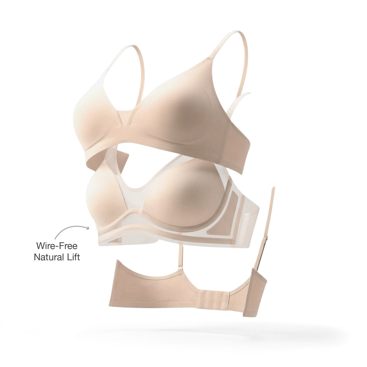 INVISIBLE JellyLift Bra - Seamless Wire-free - A-1 Thread Vault