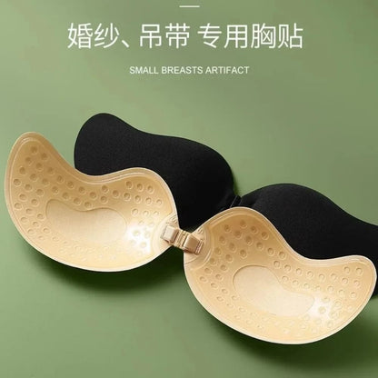 Invisible Push Up Bra for Women Backless Strapless Bra Seamless Front Closure Bralette Underwear Silicone Self-Adhesive Bra Pad - A-1 Thread Vault