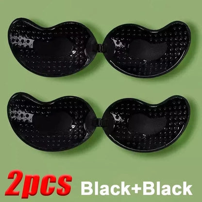 Invisible Strapless Adhesive Stick Bra Strapless Push Up Bras Women Lingerie Seamless Silicone Nipple Covers Bralette Underwear - A-1 Thread Vault