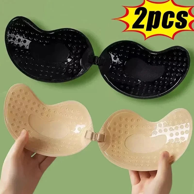 Invisible Strapless Adhesive Stick Bra Strapless Push Up Bras Women Lingerie Seamless Silicone Nipple Covers Bralette Underwear - A-1 Thread Vault