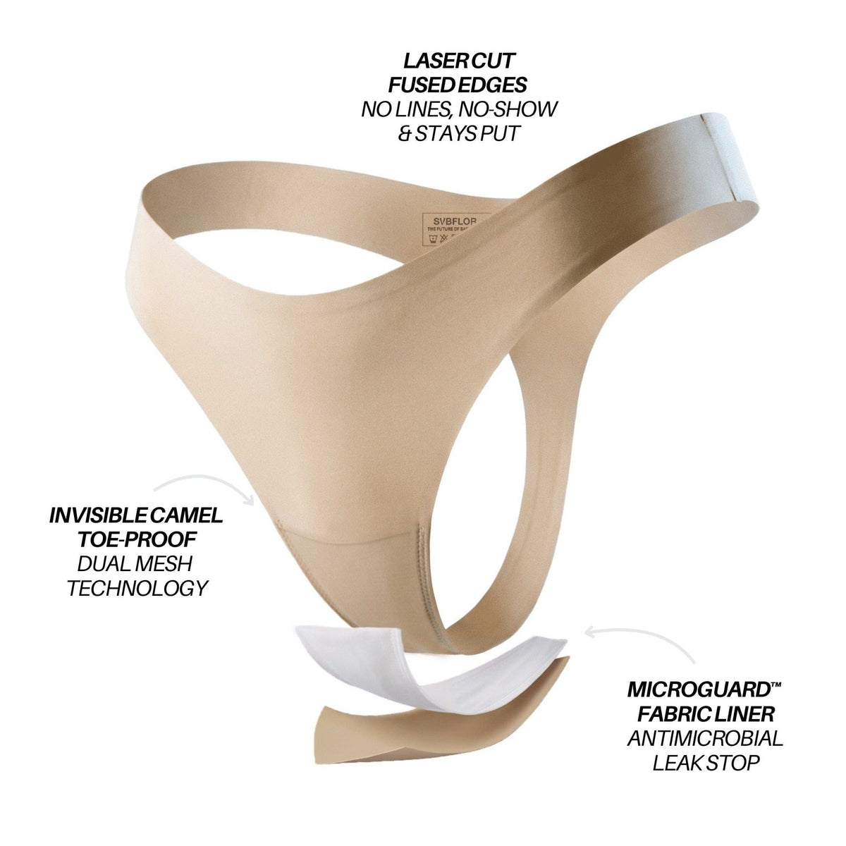 INVISIBLE Thong - Seamless Camel Toe-Proof - A-1 Thread Vault