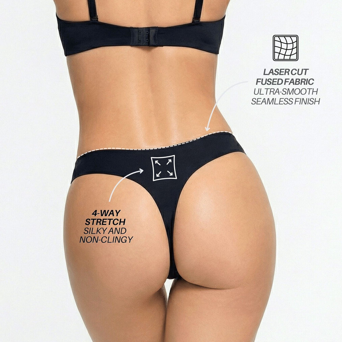 INVISIBLE Thong - Seamless Camel Toe-Proof - A-1 Thread Vault