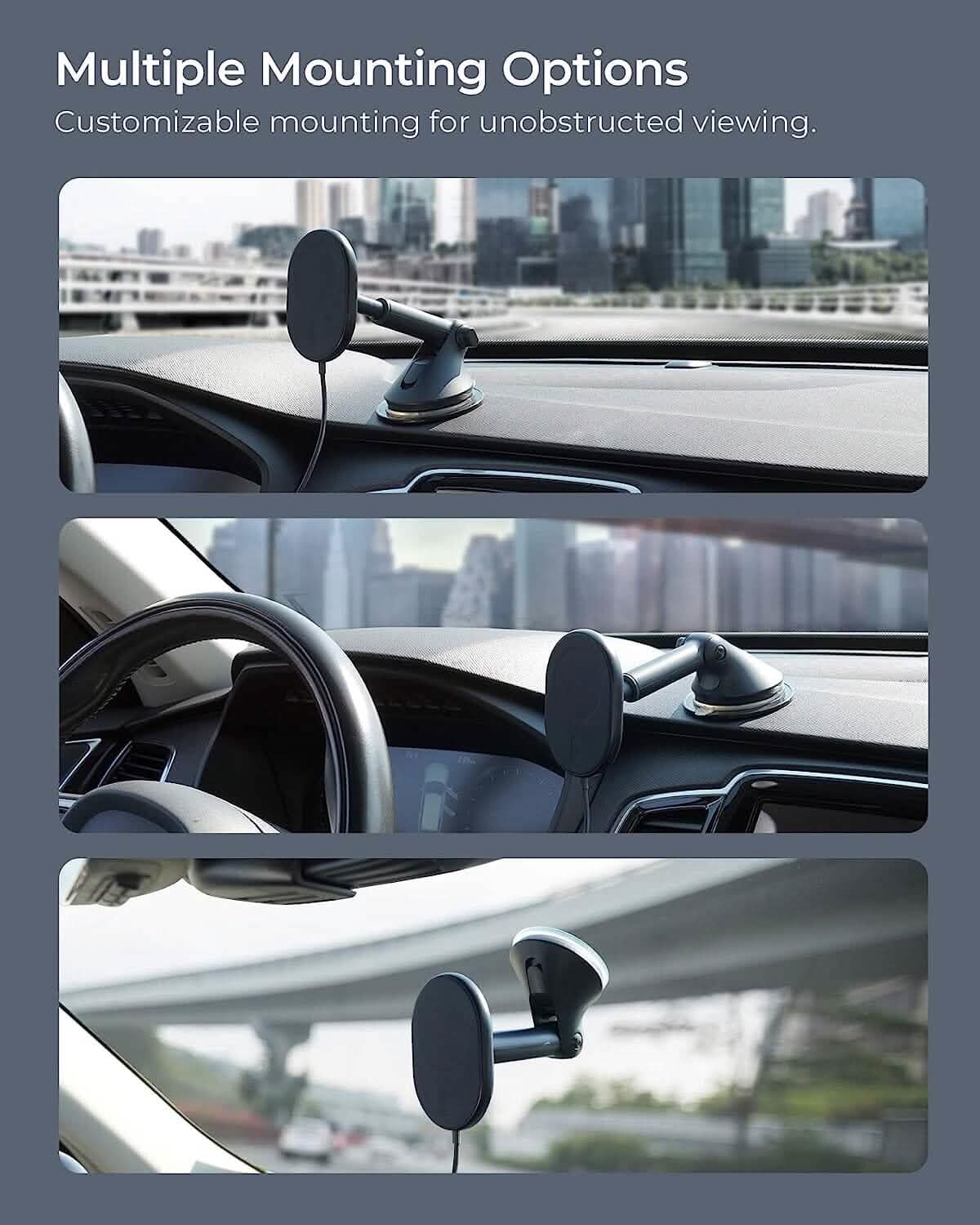 iOttie Velox MagSafe Compatible Magnetic Wireless Dashboard - A-1 Thread Vault
