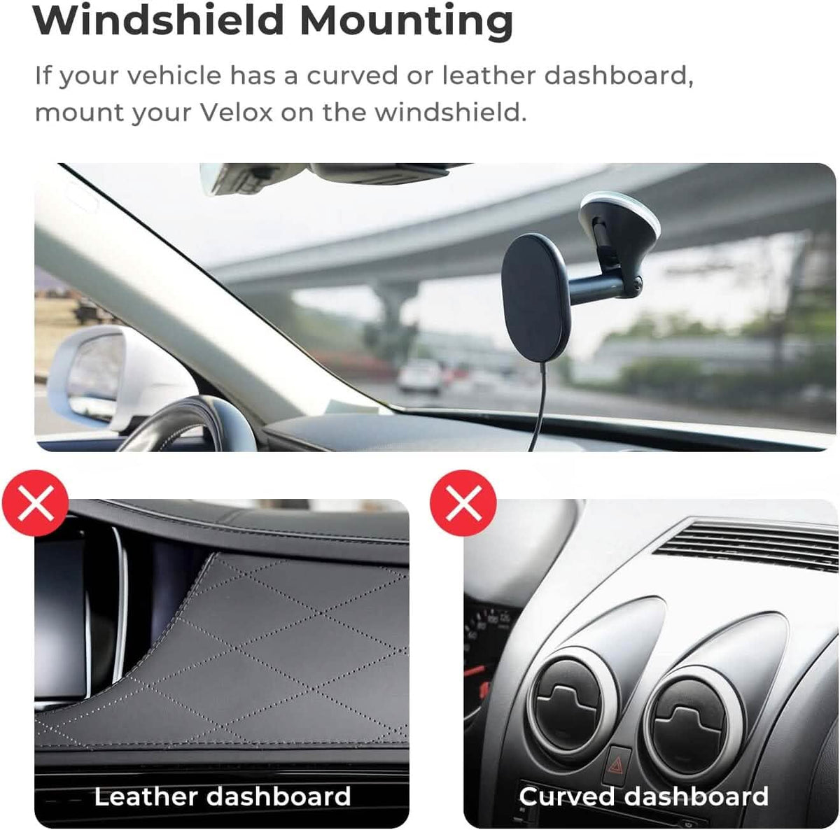 iOttie Velox MagSafe Compatible Magnetic Wireless Dashboard - A-1 Thread Vault
