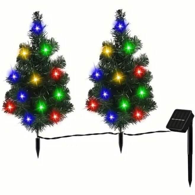IP65 Waterproof Solar Powered Prelit Small Christmas Tree - A-1 Thread Vault