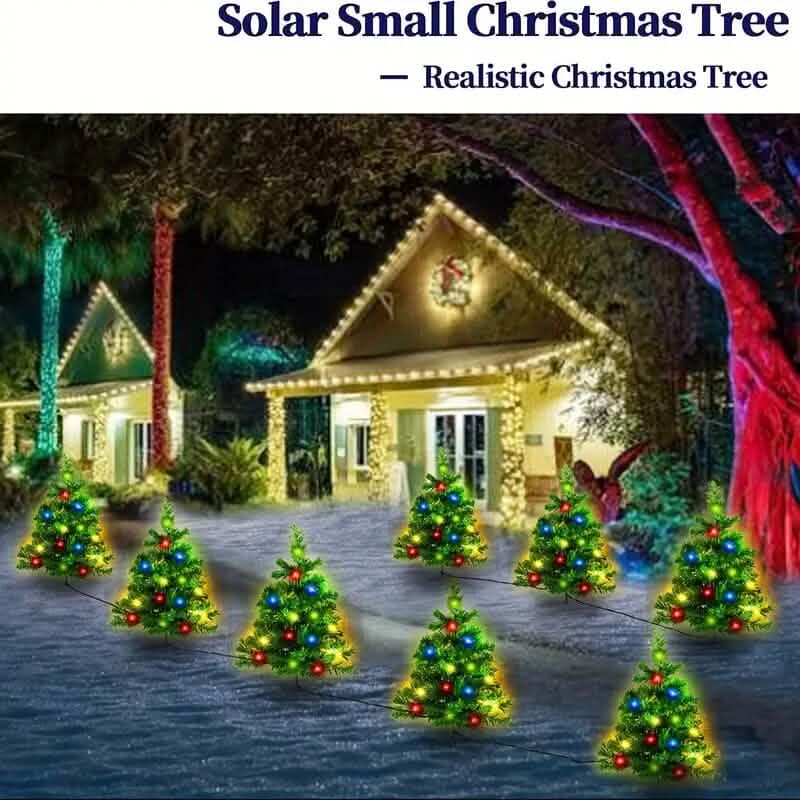 IP65 Waterproof Solar Powered Prelit Small Christmas Tree - A-1 Thread Vault