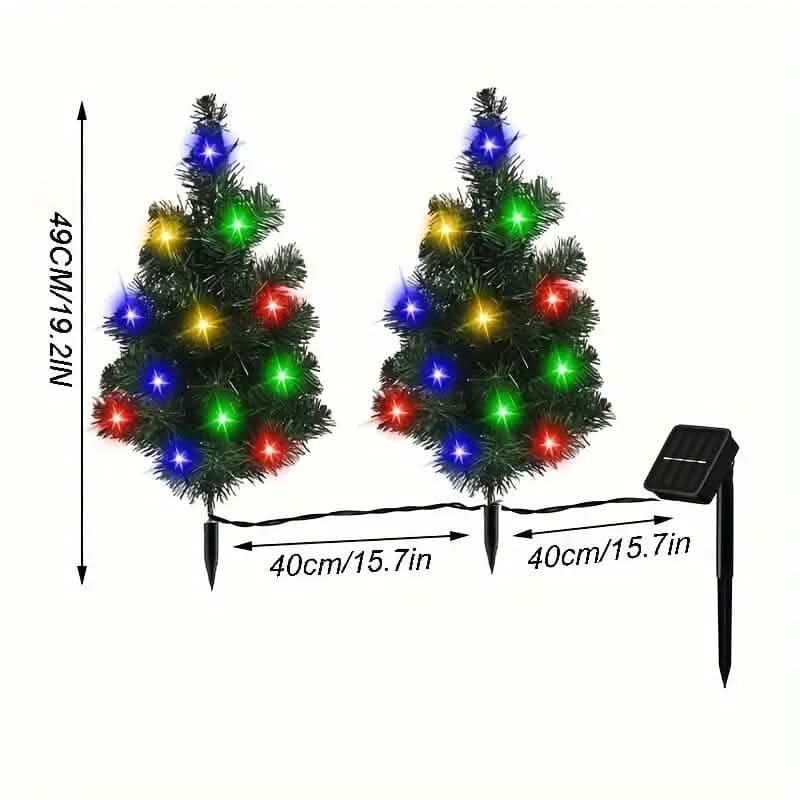 IP65 Waterproof Solar Powered Prelit Small Christmas Tree - A-1 Thread Vault