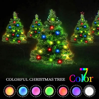 IP65 Waterproof Solar Powered Prelit Small Christmas Tree - A-1 Thread Vault