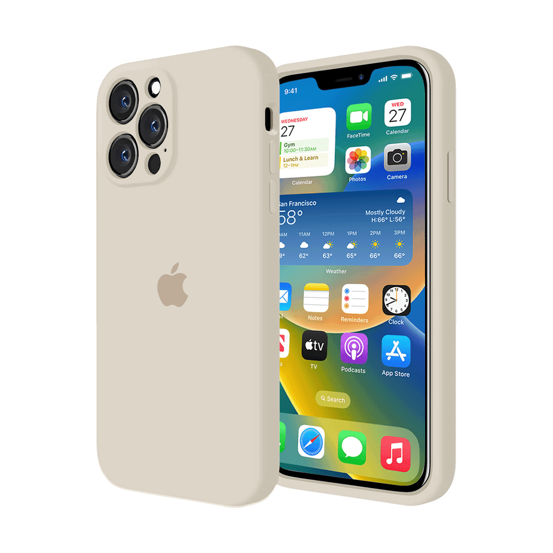 iPhone Camera Protection Silicone Case (Antique White) - A-1 Thread Vault
