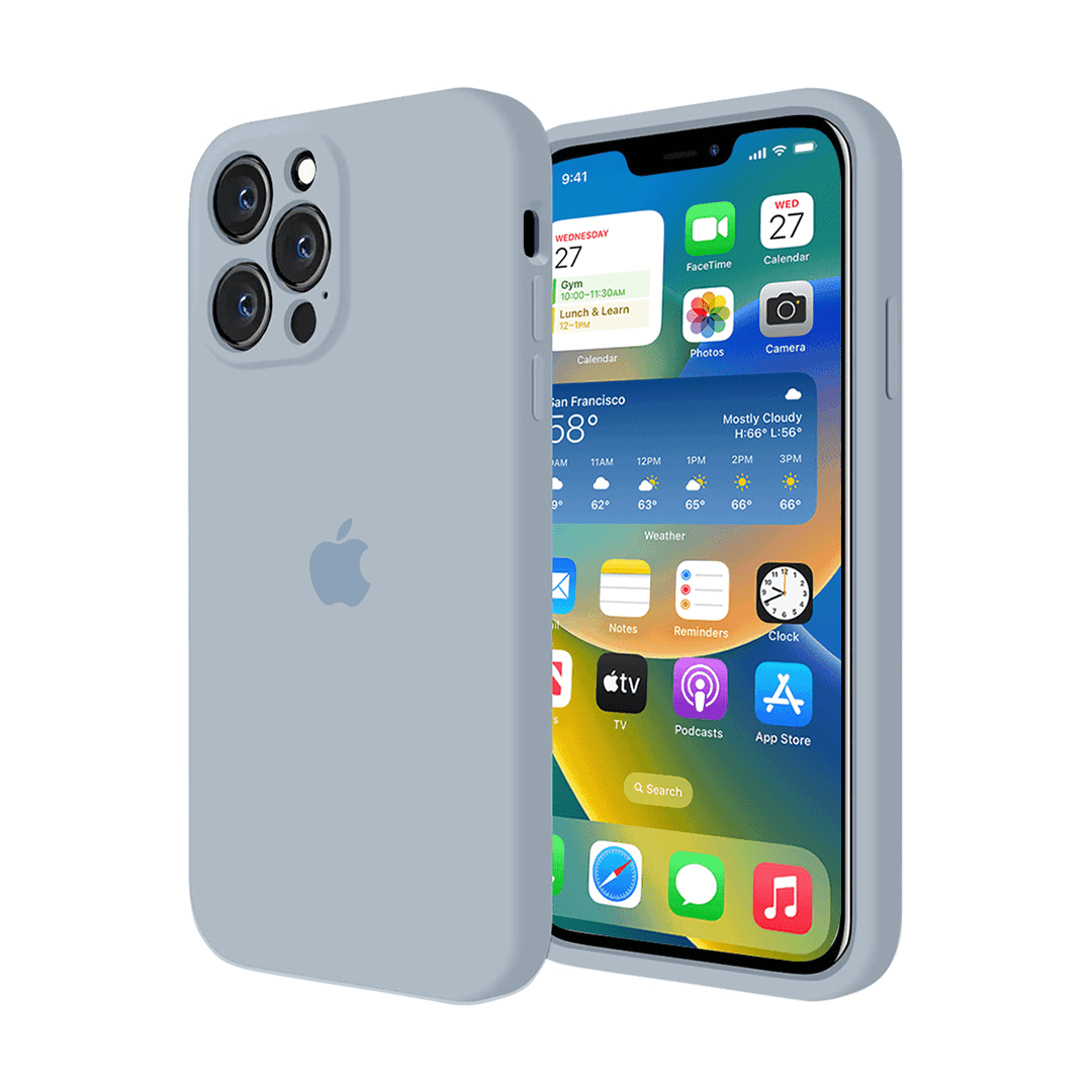 iPhone Camera Protection Silicone Case (Grey Blue) - A-1 Thread Vault
