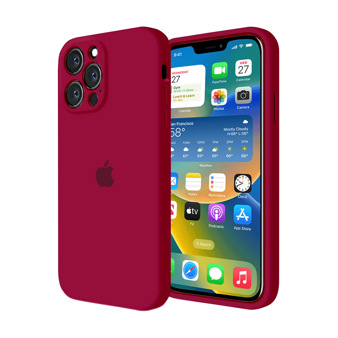 iPhone Camera Protection Silicone Case (Rose Red) - A-1 Thread Vault