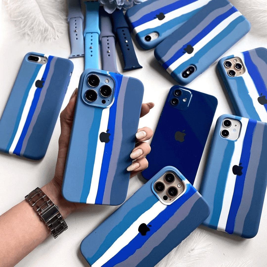 iPhone Silicone Case (Blue Rainbow) - A-1 Thread Vault