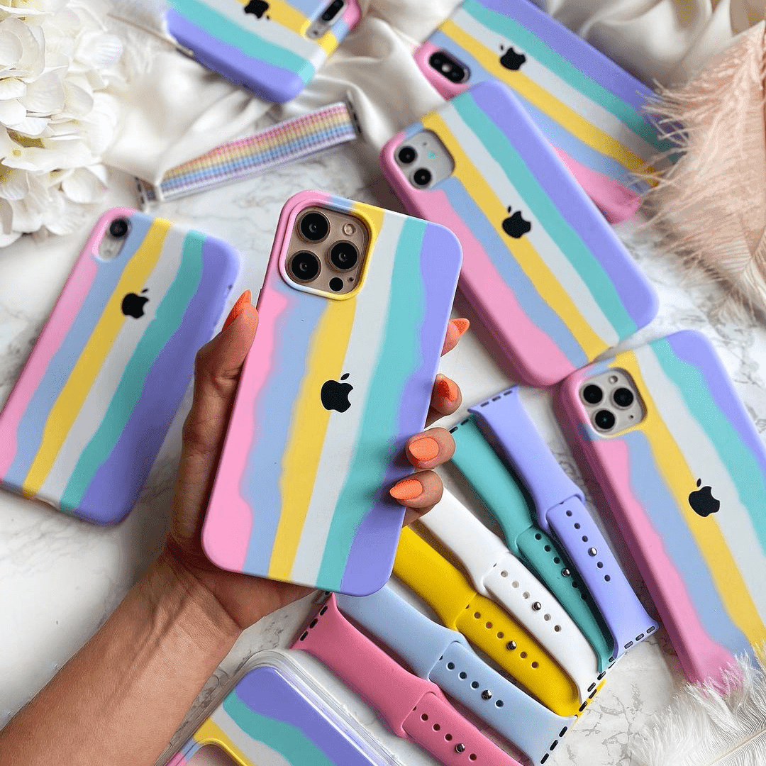 iPhone Silicone Case (Rainbow Design) - A-1 Thread Vault