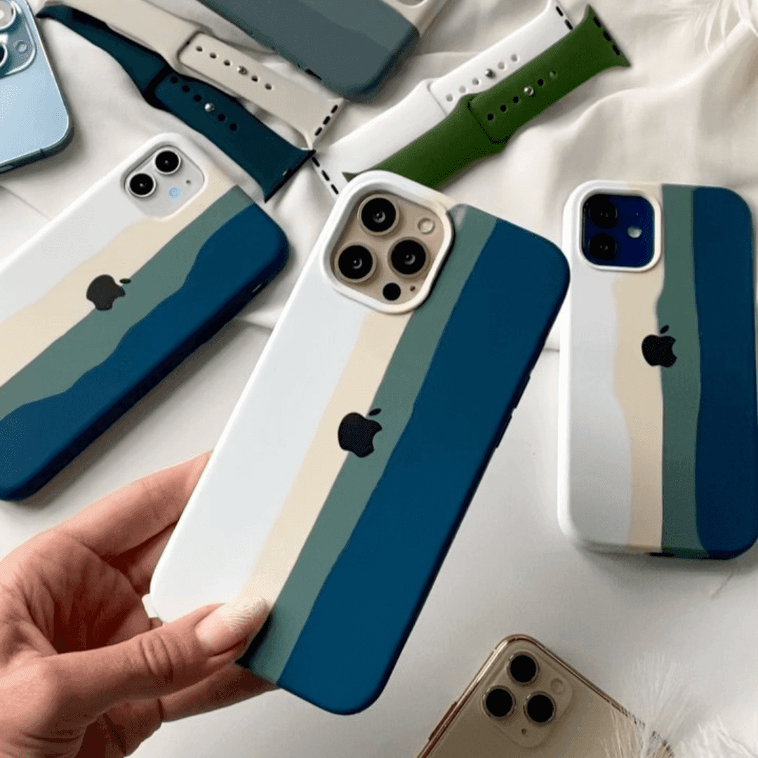 iPhone Silicone Case (Teal Rainbow) - A-1 Thread Vault