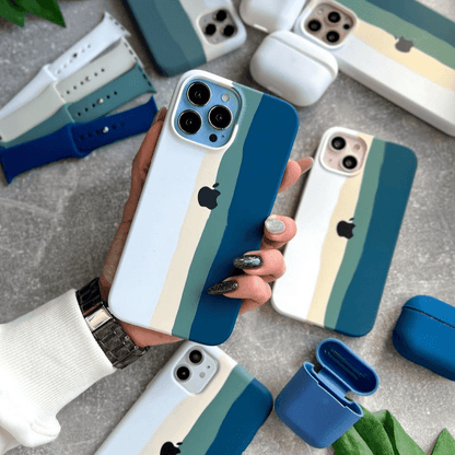iPhone Silicone Case (Teal Rainbow) - A-1 Thread Vault