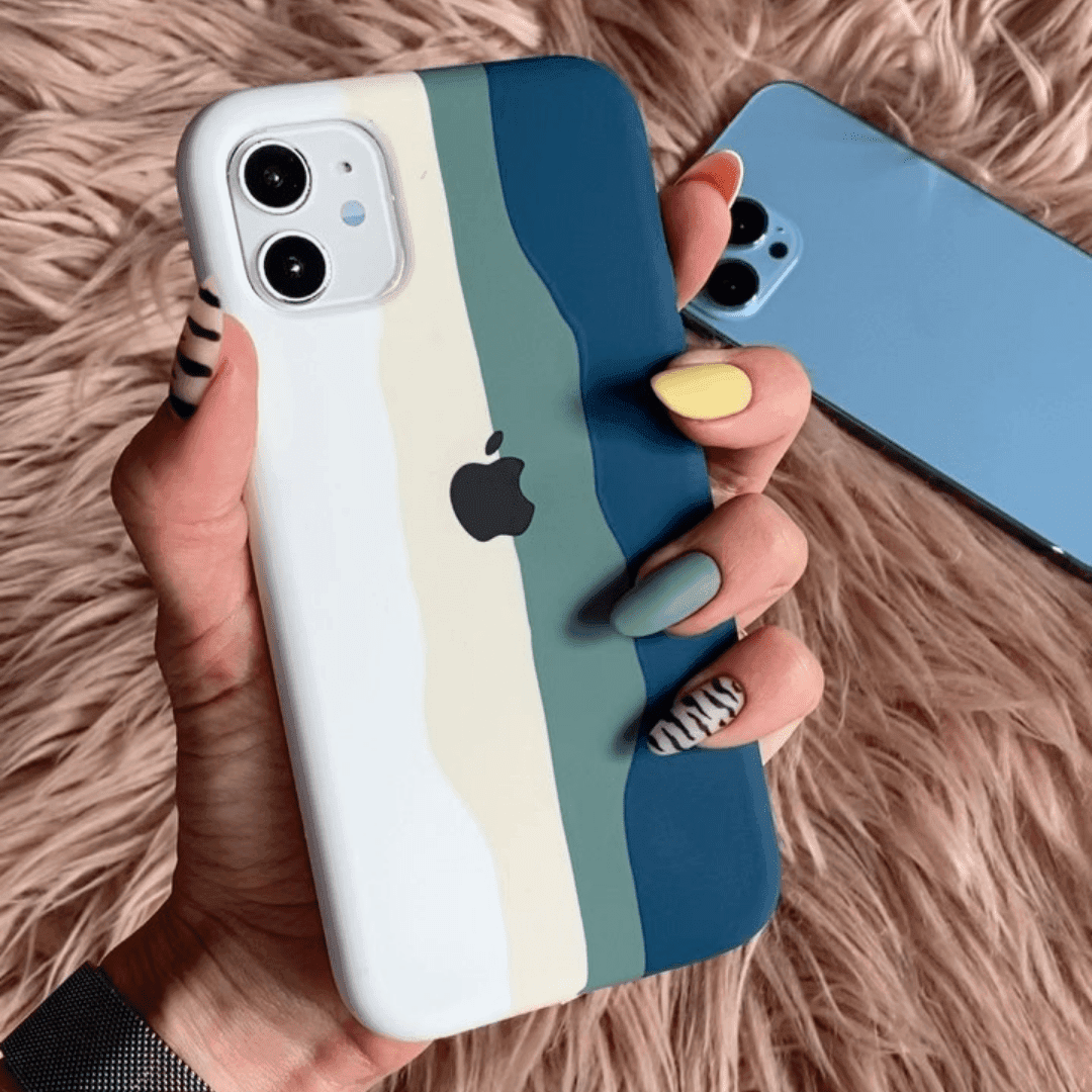 iPhone Silicone Case (Teal Rainbow) - A-1 Thread Vault