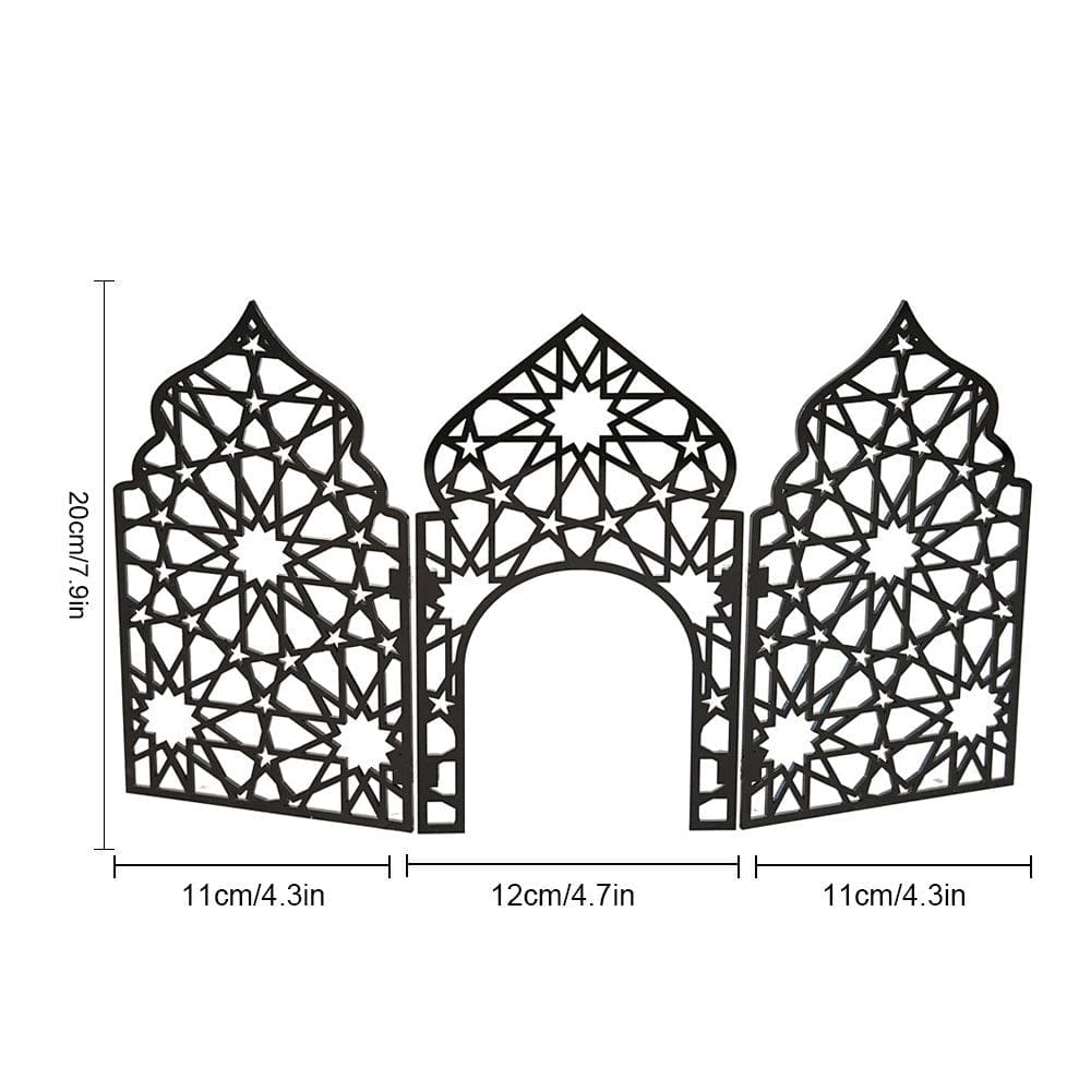 Islamic Acrylic Folding Screen Hollow Pattern Desktop Decor (MAC402) - A-1 Thread Vault