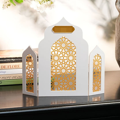Islamic Acrylic Folding Screen Hollow Pattern Desktop Decor (MAC402) - A-1 Thread Vault