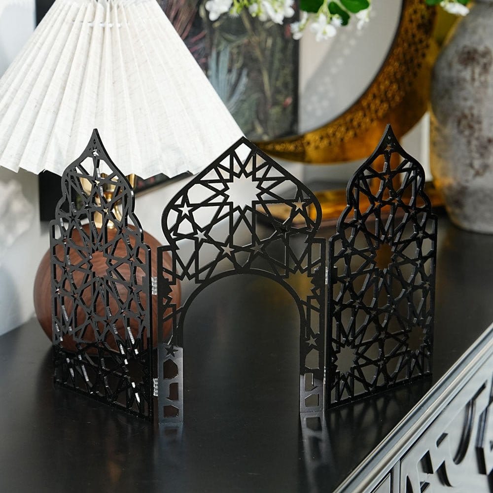 Islamic Acrylic Folding Screen Hollow Pattern Desktop Decor (MAC402) - A-1 Thread Vault