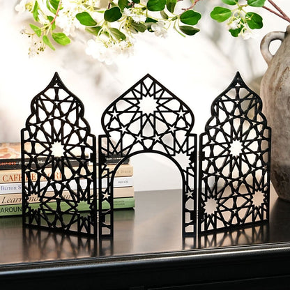 Islamic Acrylic Folding Screen Hollow Pattern Desktop Decor (MAC402) - A-1 Thread Vault