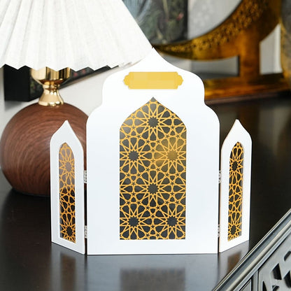 Islamic Acrylic Folding Screen Hollow Pattern Desktop Decor (MAC402) - A-1 Thread Vault