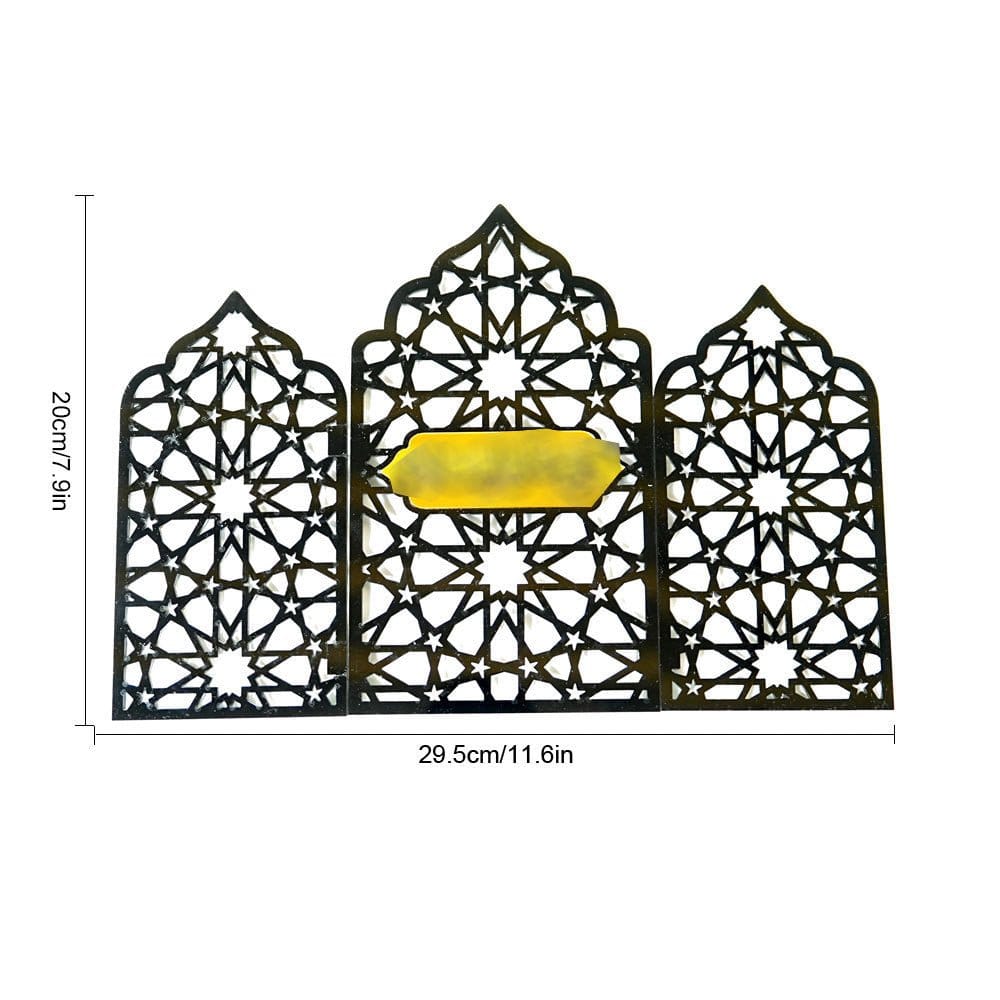 Islamic Acrylic Folding Screen Hollow Pattern Desktop Decor (MAC402) - A-1 Thread Vault