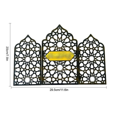 Islamic Acrylic Folding Screen Hollow Pattern Desktop Decor (MAC402) - A-1 Thread Vault