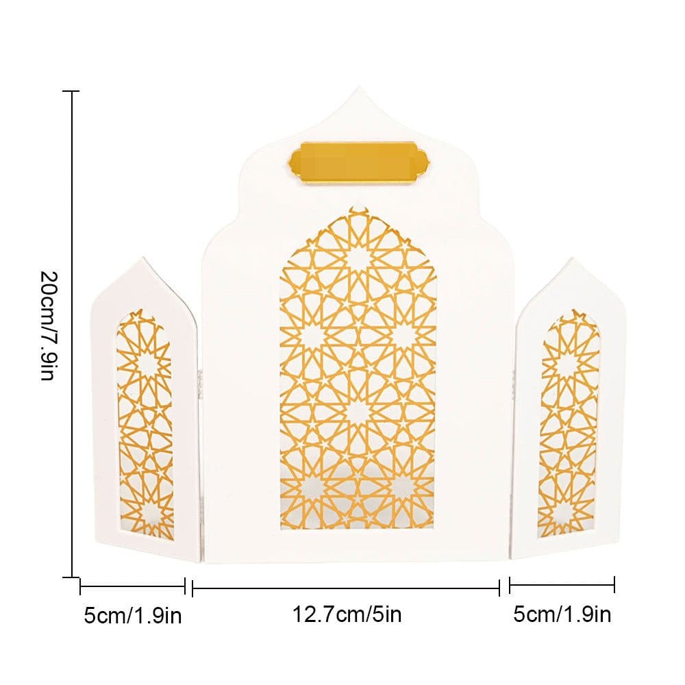 Islamic Acrylic Folding Screen Hollow Pattern Desktop Decor (MAC402) - A-1 Thread Vault
