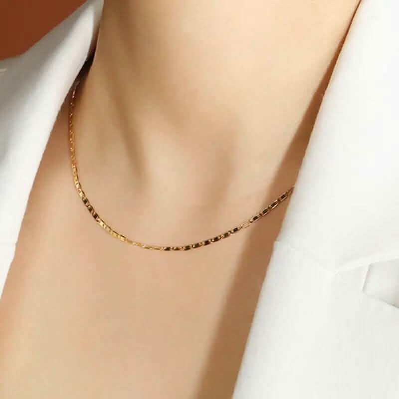 Italian 18K Gold Plated Punk Chain Necklace - A-1 Thread Vault