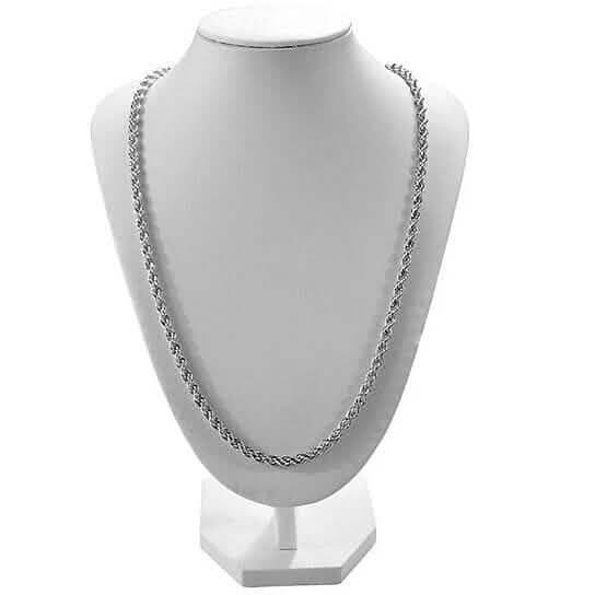 Italian 925 Silver Filled High Polish Finsh Rope Chain - A-1 Thread Vault