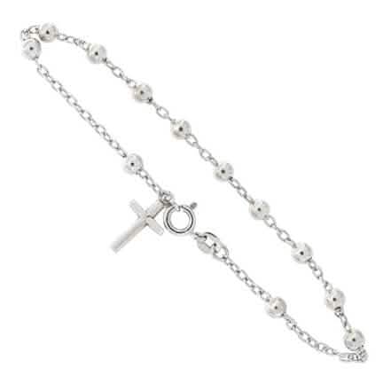 Italian 925 Sterling Silver Rosary Bracelet - A-1 Thread Vault
