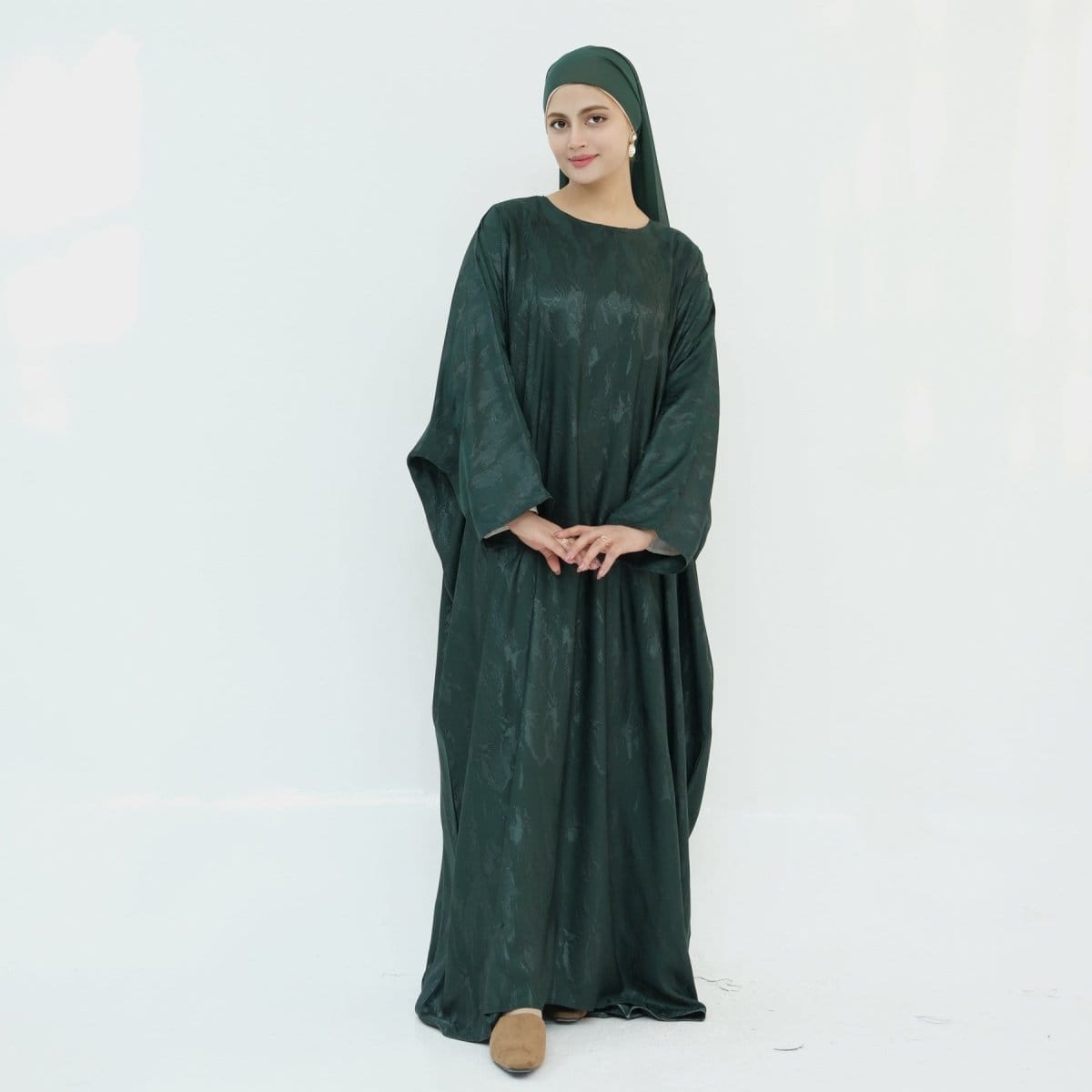 Jacquard Batwing Maxi Abaya(MA447) - A-1 Thread Vault