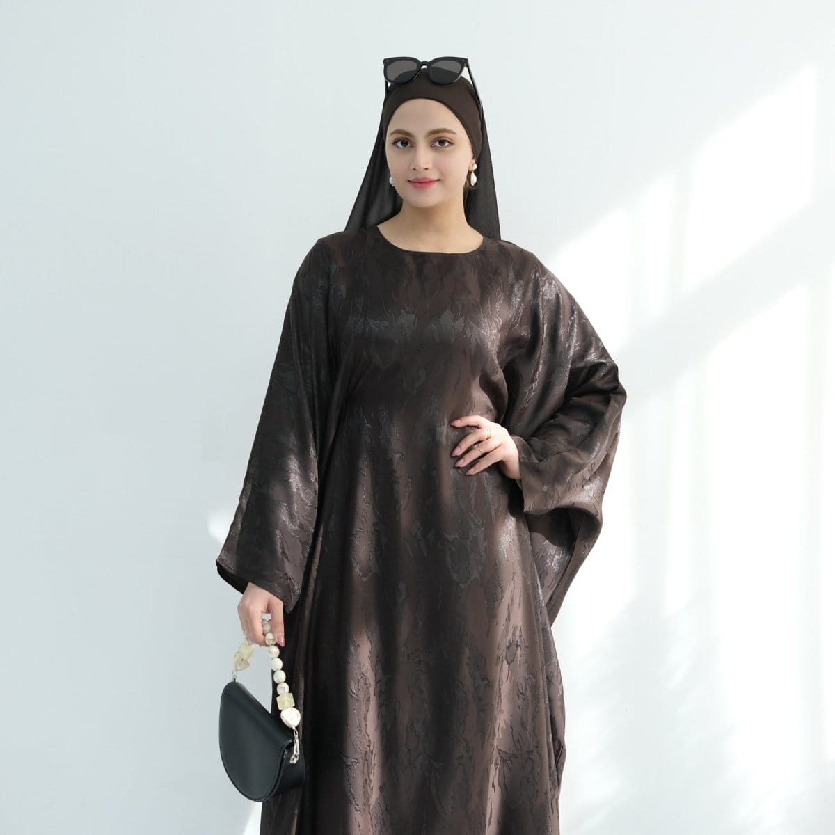 Jacquard Batwing Maxi Abaya(MA447) - A-1 Thread Vault