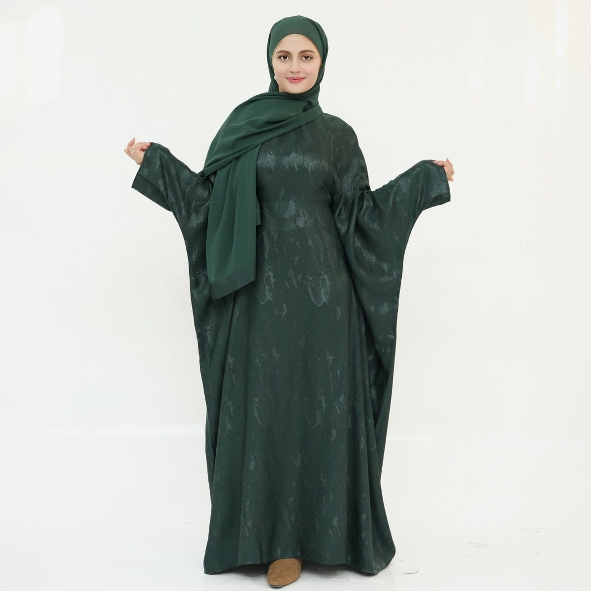 Jacquard Batwing Maxi Abaya(MA447) - A-1 Thread Vault