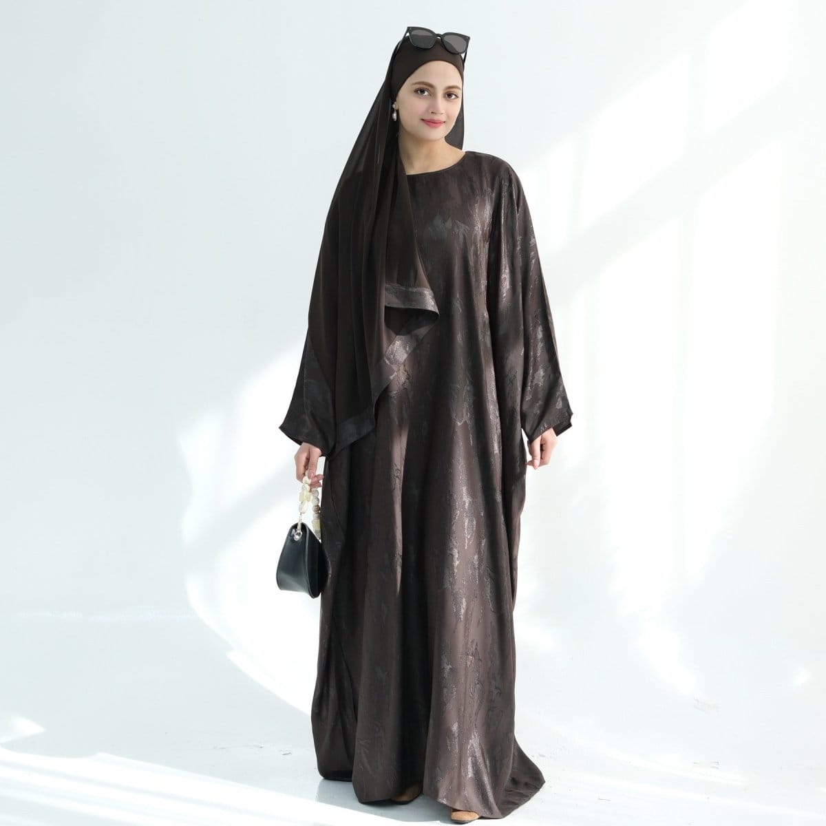 Jacquard Batwing Maxi Abaya(MA447) - A-1 Thread Vault