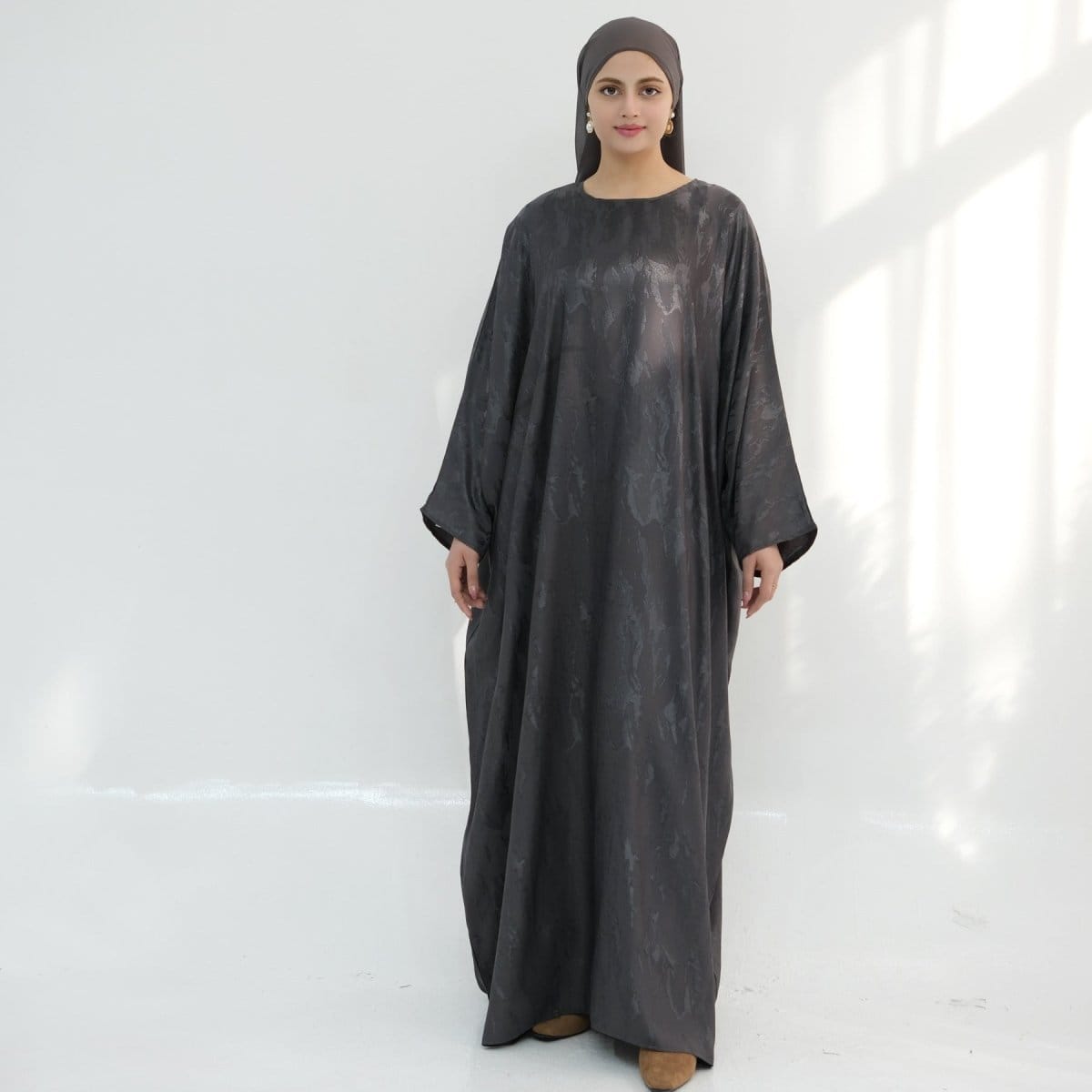Jacquard Batwing Maxi Abaya(MA447) - A-1 Thread Vault