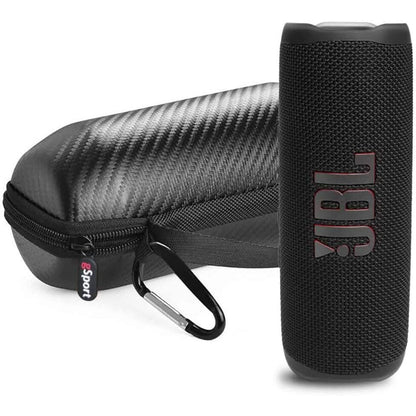 JBL FLIP 6 Waterproof Portable Speaker Bundle with gSport Carbon Fiber Case (Black) (Refurbished) - A-1 Thread Vault
