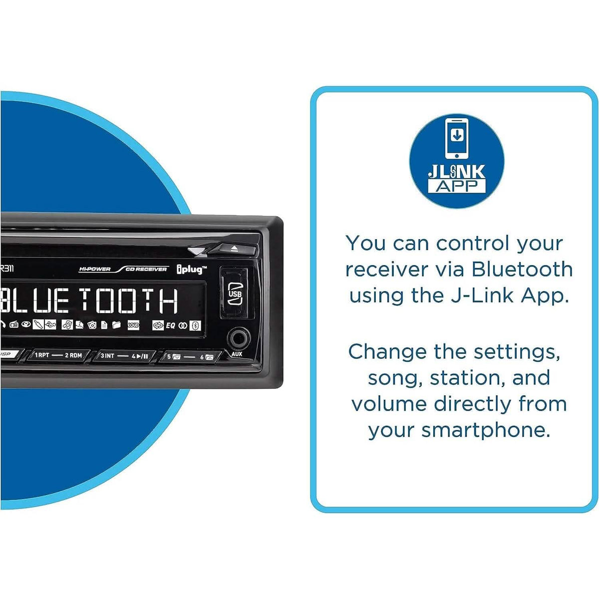Jensen JCR311 10 Character LCD Single DIN Car Stereo Radio CD Player (Refurbished) - A-1 Thread Vault