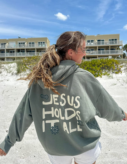 Jesus Holds It All Unisex Hoodie - A-1 Thread Vault