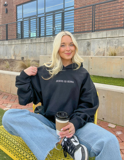 Jesus Is King Black Unisex Hoodie - A-1 Thread Vault