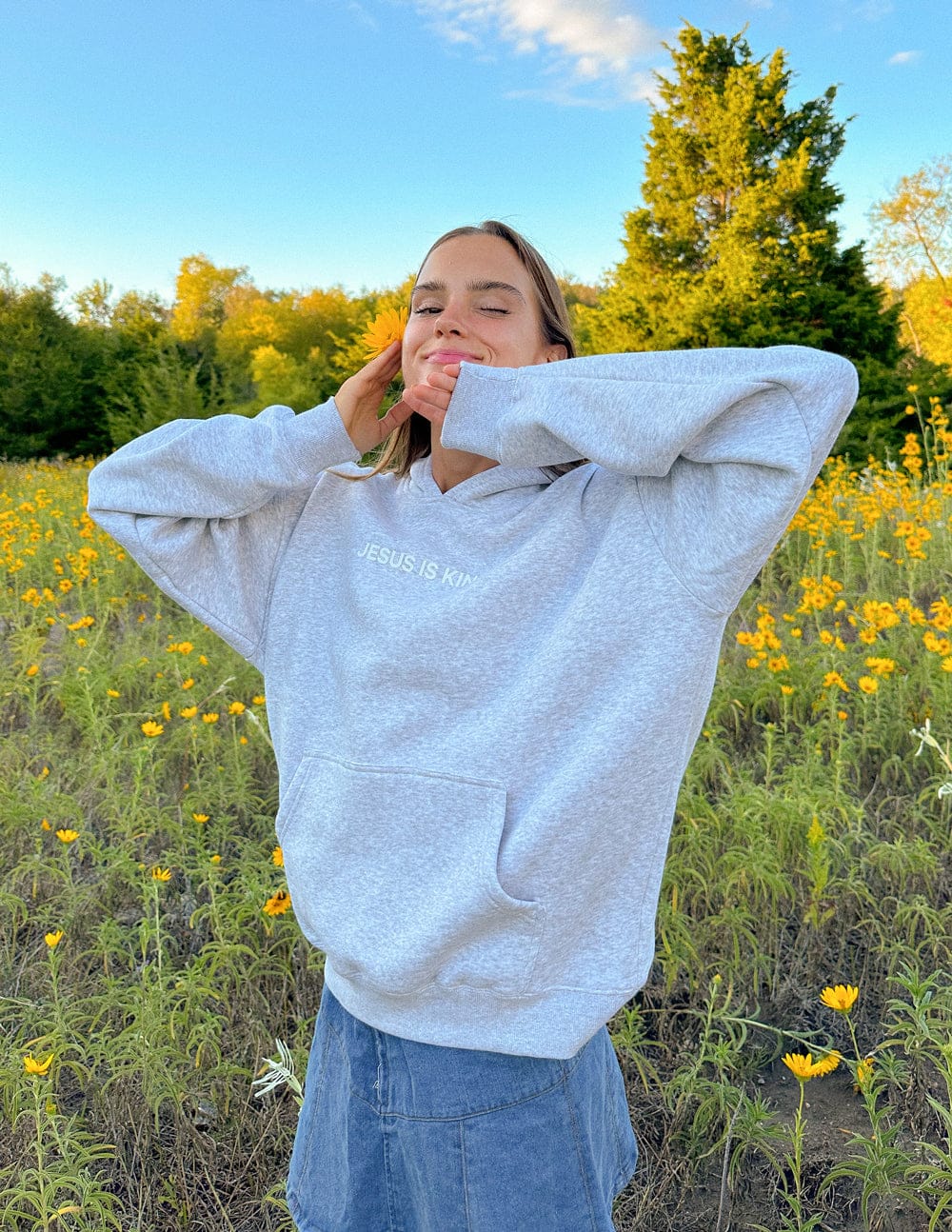 Jesus Is King Heather Grey Unisex Hoodie - A-1 Thread Vault