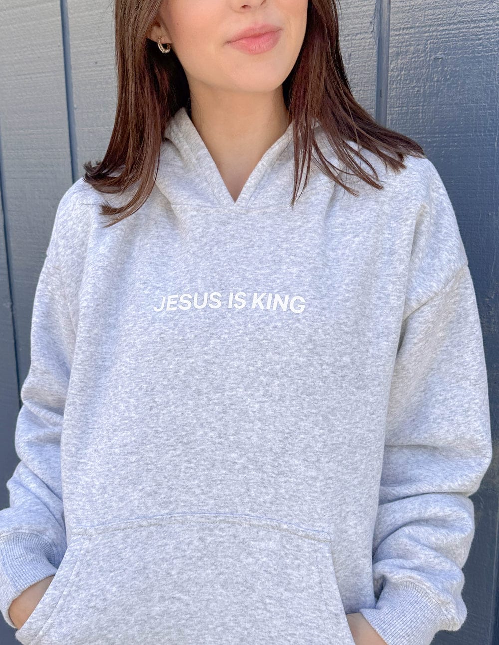 Jesus Is King Heather Grey Unisex Hoodie - A-1 Thread Vault